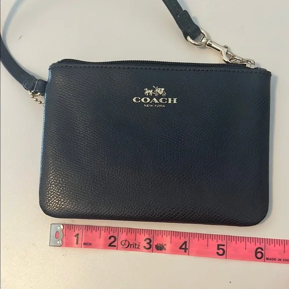 Coach Dark Navy Leather Wristlet/wallet - Picture 8 of 10